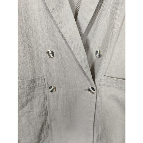 Gentle Fawn Field Blazer 100% Cotton Twill Double Breasted Large Pockets Sage L - Picture 5 of 8